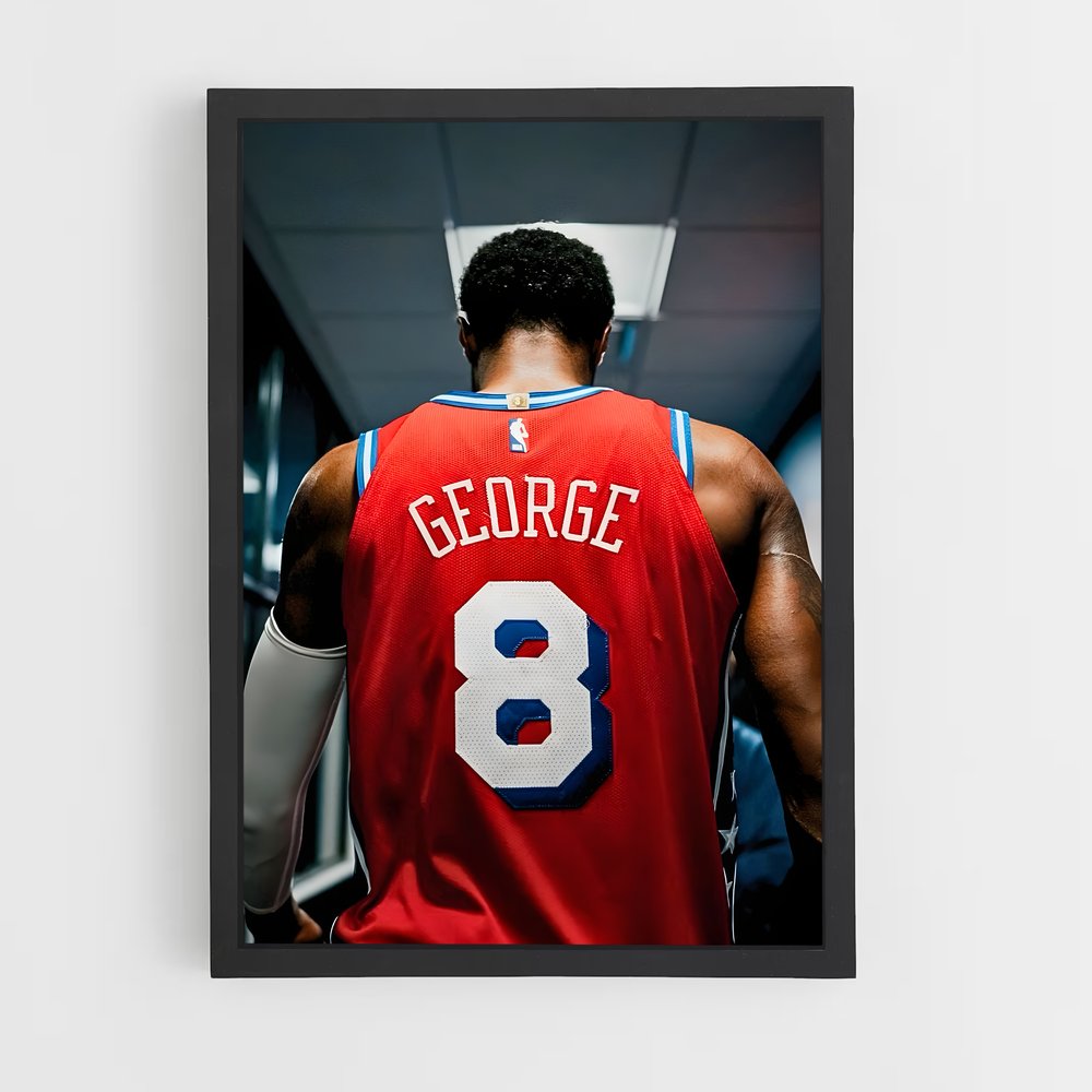 Poster Paul en Rouge – affiche Basketball (vue 2)